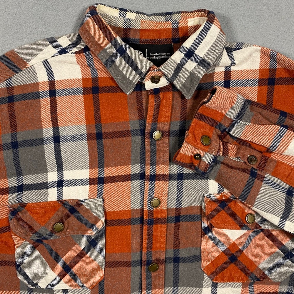 Polar‎ King Men's XL Heavyweight Flannel Snap Plaid Shirt Outdoor Brushed
